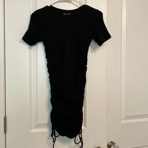 Zara black ribbed stretchy dress - size small